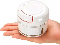 Processador Manual de Alimentos, Triturador e Picador com Lâminas Giratórias em Aço Inox, Compacto