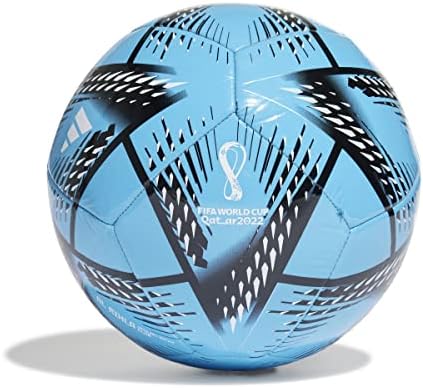 adidas unisex-adult FIFA World Cup Qatar 2022 Al Rihla Club Soccer Ball, Pantone/Black/White, 4