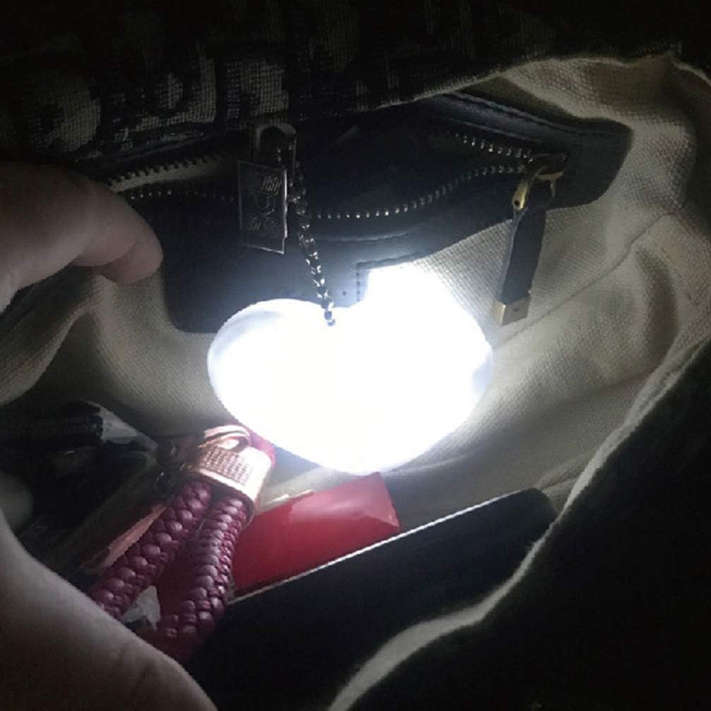 Uonlytech 2Pcs Purse Light Handbag Light Sensor Heart Shape Bag Illuminator Hanging Night Light for Women Ladies Girls, Battery