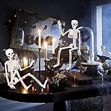 JANVINVIN Paquete de 2 Calaveras de Halloween de 40 cm, Esqueleto de Halloween, Decoración de Halloween, Esqueleto Humano...