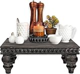 Farmhouse Pedestal Tiered Tray Decor by Felt Creative Home Goods - Shabby Chic Vintage Wood Riser fo