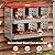 Chicken Nesting Boxes for Chicken Coop, 6 Compartments Wall-mountable Chicken Laying Boxes Easy Egg Collection with Ventilated Design, Weatherproof Galvanized Steel Metal Roosting Boxes