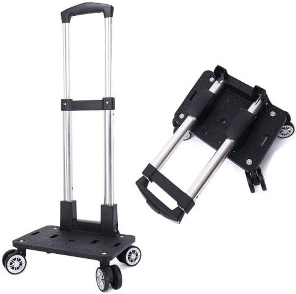 SanflyPortable Hand Sack Trolley Folding Cart with 4 Wheels Folding Hand Truck Express Delivery Trolley Moving Luggage Home Use