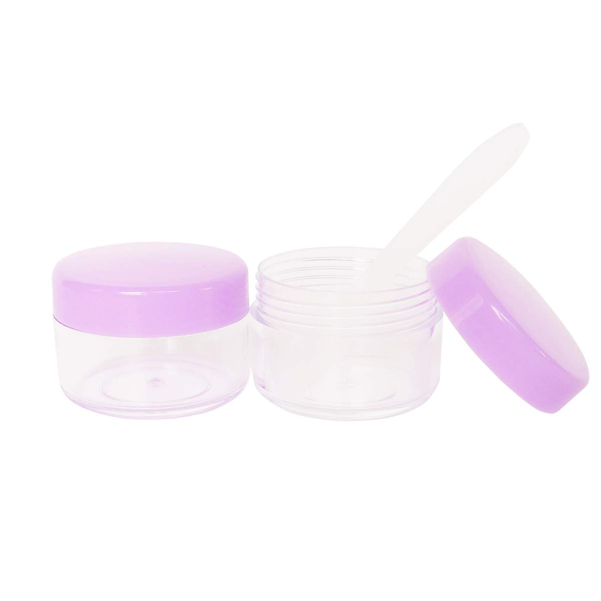 Wopanxye 20pcs 15 Gram Empty Jars, Small Cosmetic Sample Container, 15ml Plastic Round Pot Purple Screw Cap Lid - Image 4