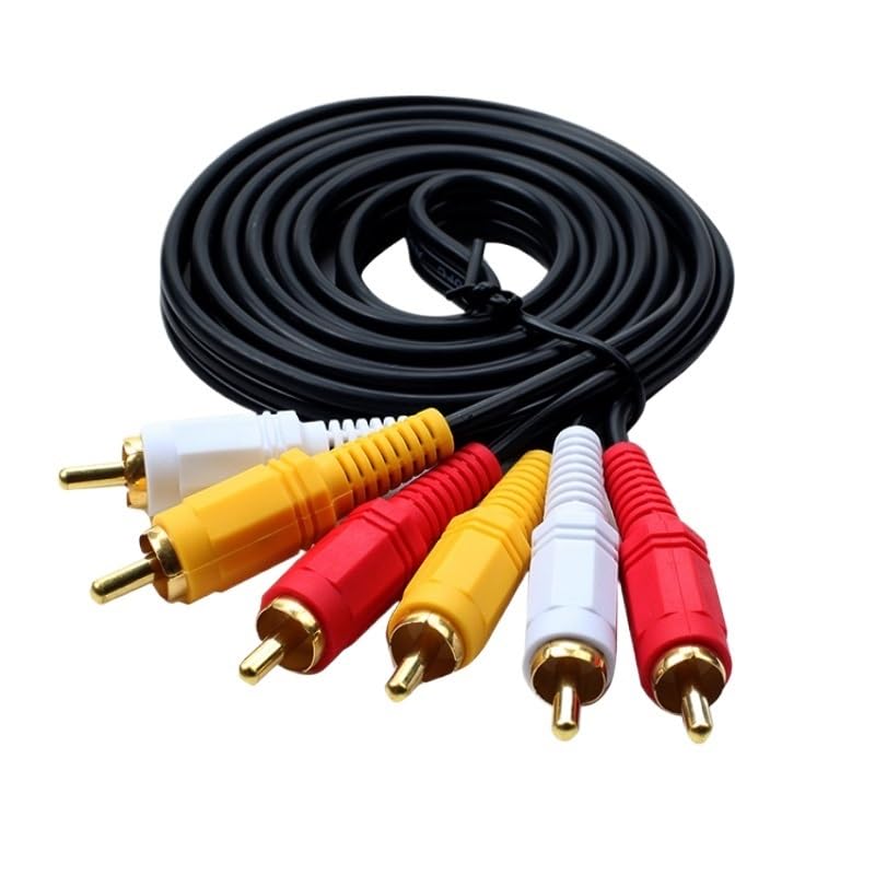 3 R/*C*A to 3 R/*C*A Composite Audio Video AV Cable Cord Male to Male Plug TV DVD Cameras 20m(15m)