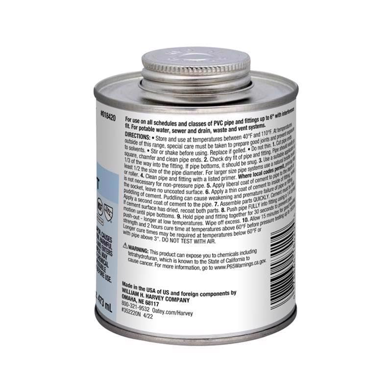 Cement HV PVC Blue 32OZ