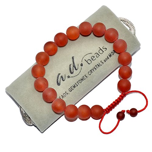 Image of AD Beads Natural 10mm Gemstone Bracelets Healing Power Crystal Macrame Adjustable 7-9 Inch