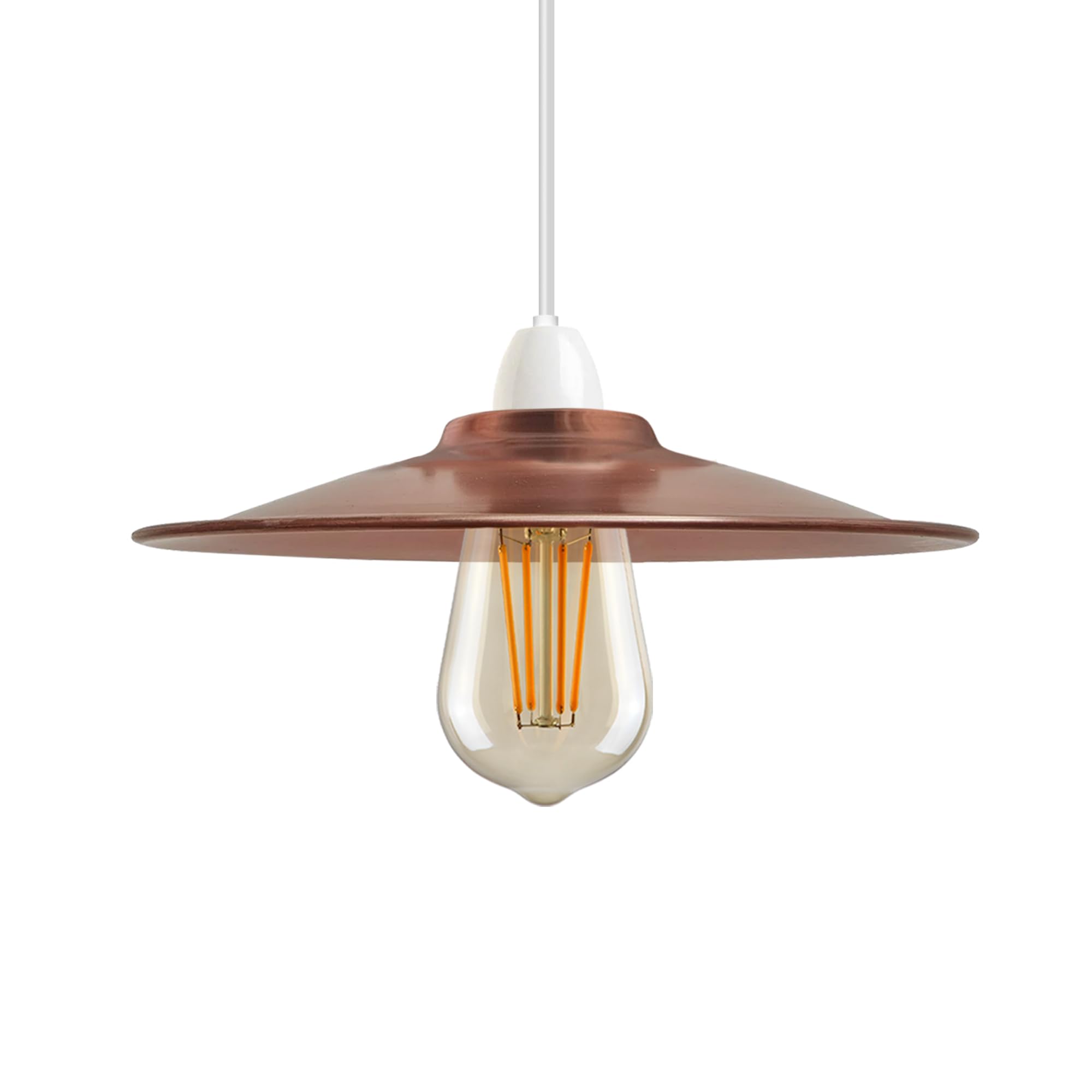 22cm Copper Metal Ceiling Light Shade Easy Fit Pendant Lampshade