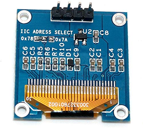 Allianztec 2Pcs 0.96" I2C IIC SPI Serial 128x64 OLED Display SSD1306 Module Board with Pin Headers - Blue - Image 3