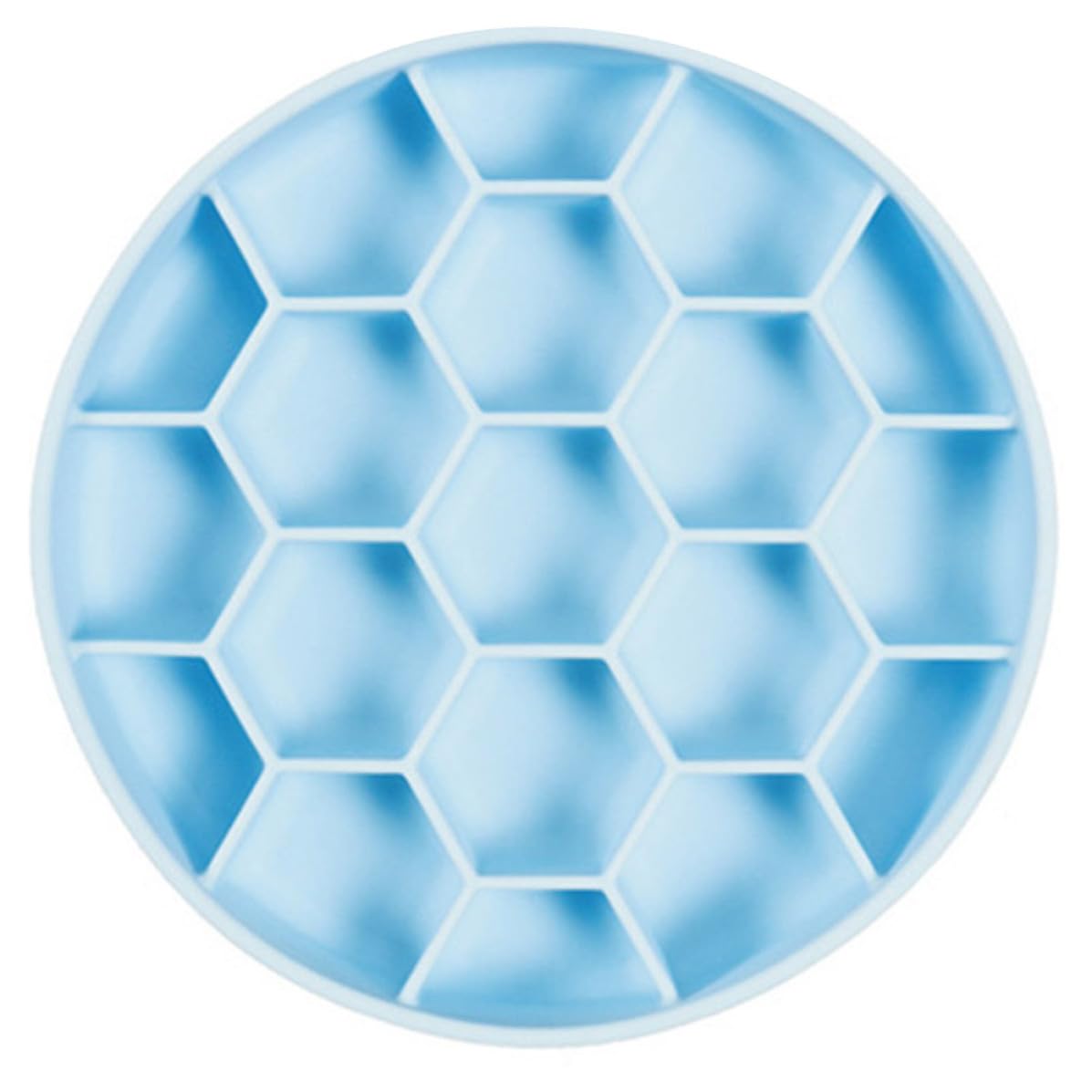 CRAFTHROU Comedero Diseño Único Fácil de Limpiar y Esquinas Redondeadas Anti- de Silicona Azul y Alimentación Lenta para Perros para