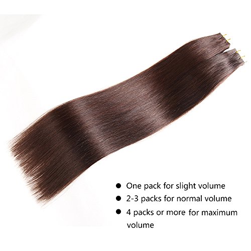 image for YILITE Tape in Hair Extensions Human Hair 20 inches 50g 20pcs Silky St