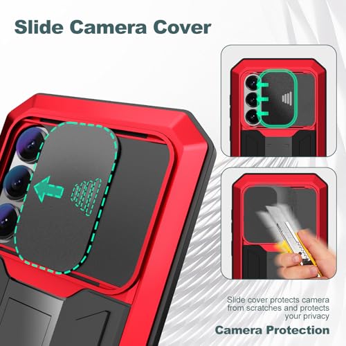 Coque de protection intégrale pour Samsung S26 Ultra blindée rouge - 3