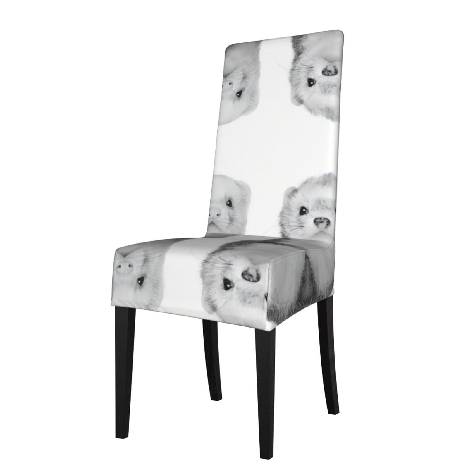 YYHWHJDE Ferrets Prints Protection Cover for Dining Chair – Stretch Slipcovers for a Fresh, Refreshed Dining Room Look!