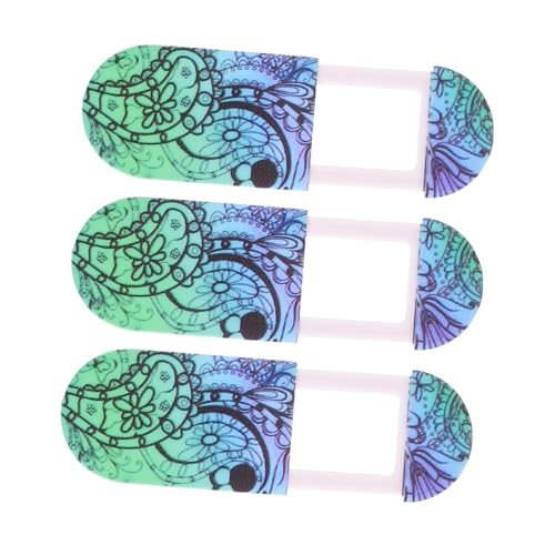 3 Pezzi Copertura per La Privacy della Fotocamera Copertina Ragnatela Telecamera Dellobiettivo Coperture per Webcam Protezione Protegge ABS verde