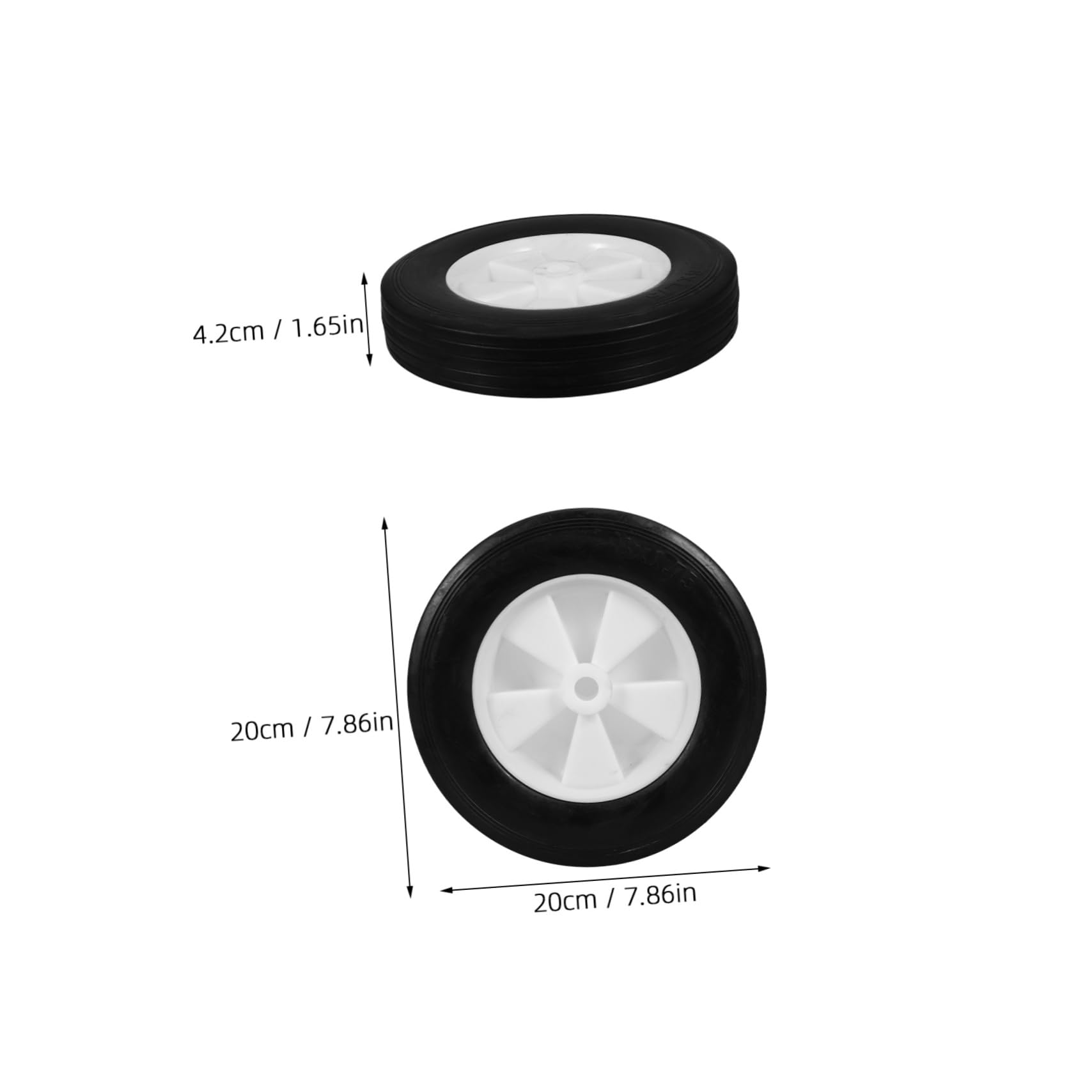 Ruedas Macizas de Goma para Cortacésped, 2 Piezas, 13, 5 Mm | Pp, Resistentes al Desgaste, Instalación Sencilla, Recambio para Máquina de Jardinería