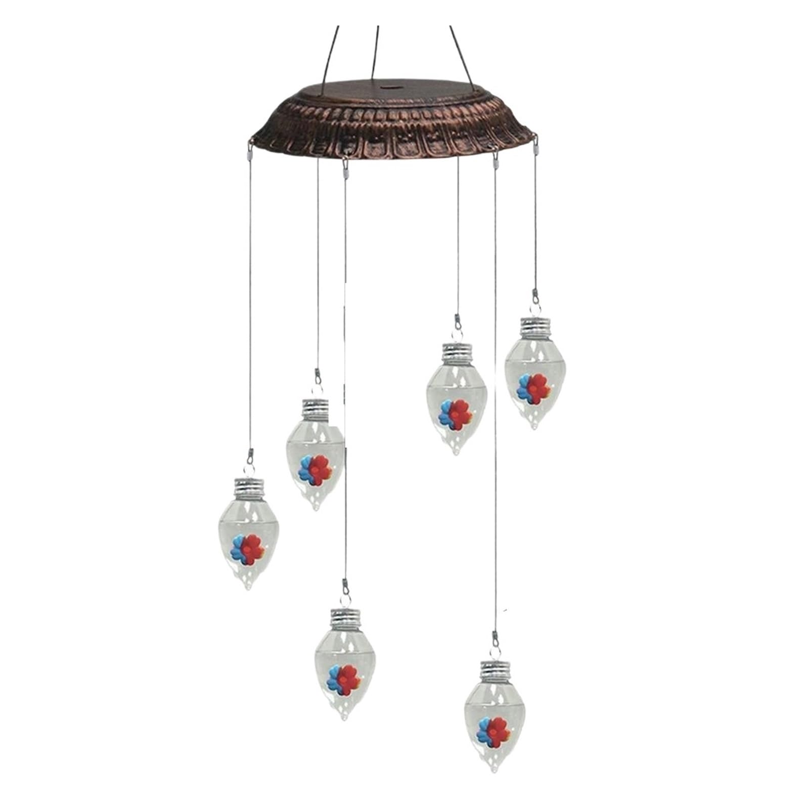 Mangeoire colibris anti-pluie avec carillon éolien pour jardin et balcon
