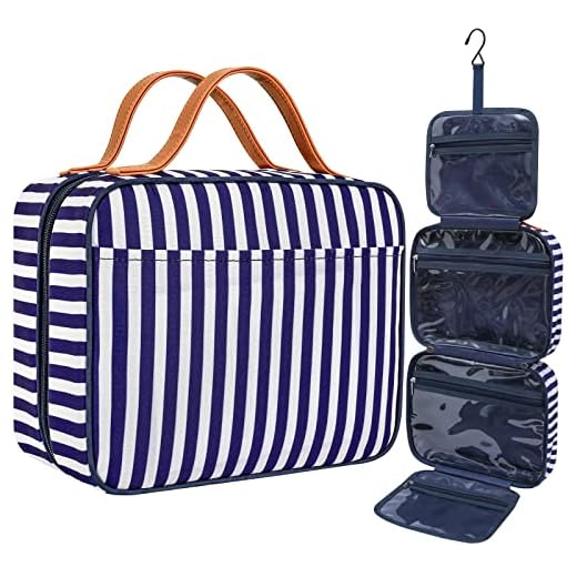 IDEATECH Bolsa de Aseo, Neceser Viaje Impermeable para Colgar Capacidad Neceser Maquillaje, Bolsa de Maquillaje Portátil de Viaje, Organizador con Divisores para Cosmético