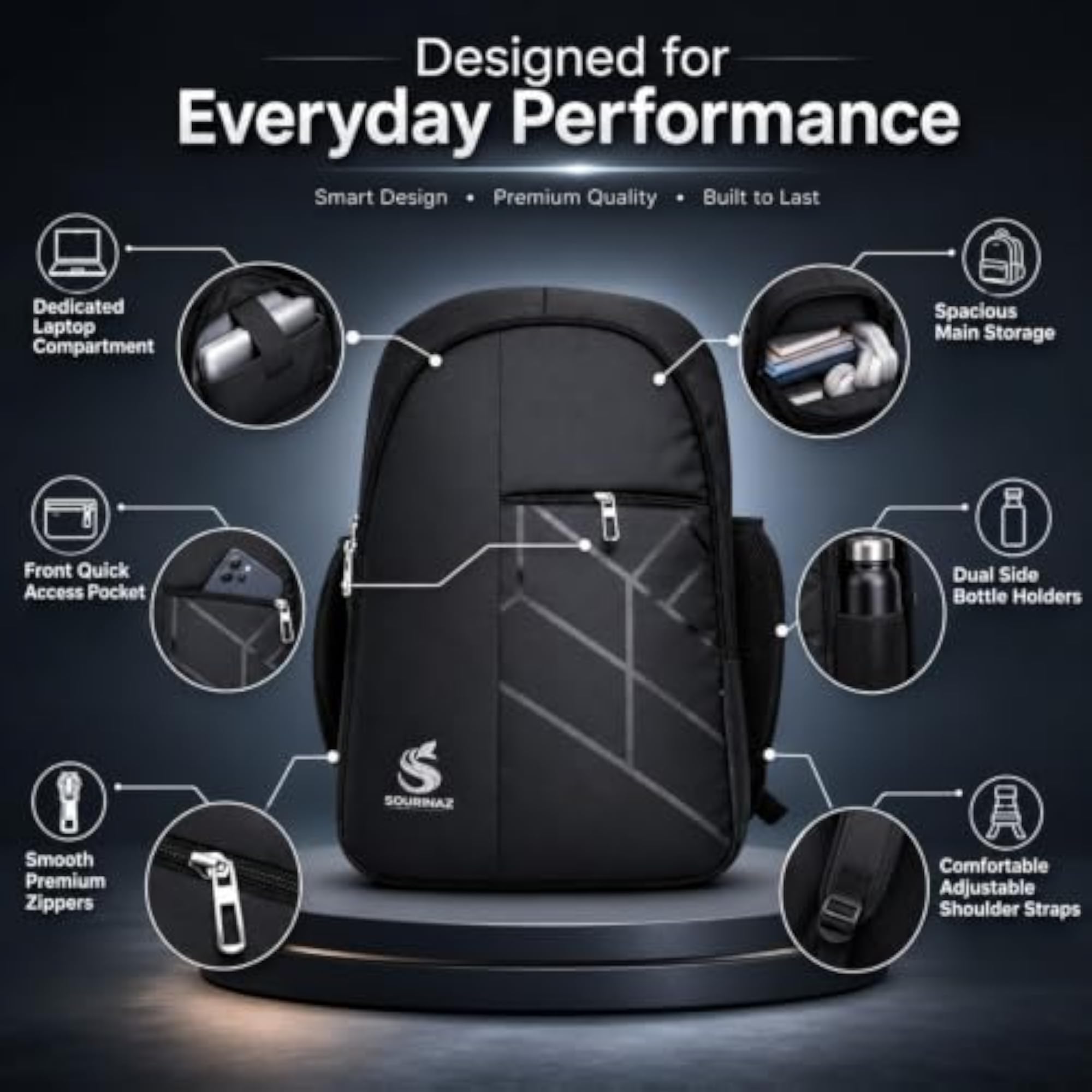 Premium Laptop Backpack for Men & Women, Stylish Bag