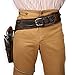 Historical Emporium Men's Right Hand Tooled Leather Western Gun Belt and Holster .44/.45 Cal 36 Two-Tone Brown