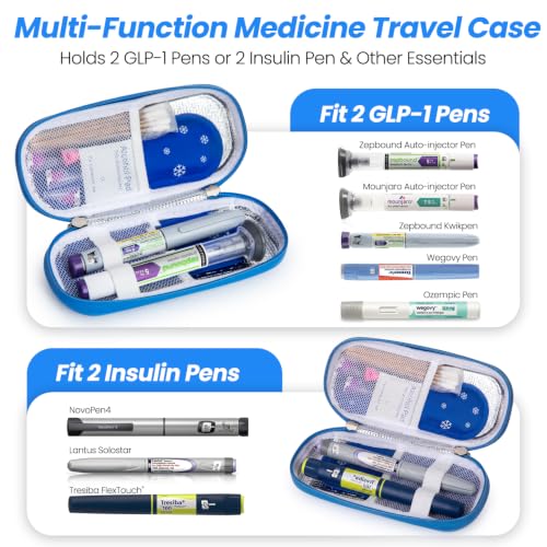 Image of YOUSHARES GLP-1 Cooler Travel Case for 2 Zepbound, Mounjaro & Insulin Pens