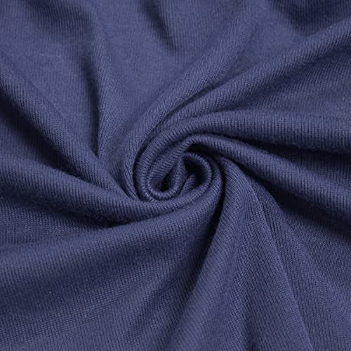 Image of American Baby Company Supreme 100% Natural Cotton Fitted Crib Sheet 52 inch x 28 inch, Enhanced Thickness for Soft, Breathable & Hypoallergenic Jersey Comfort, Navy, Neutral for Boys & Girls