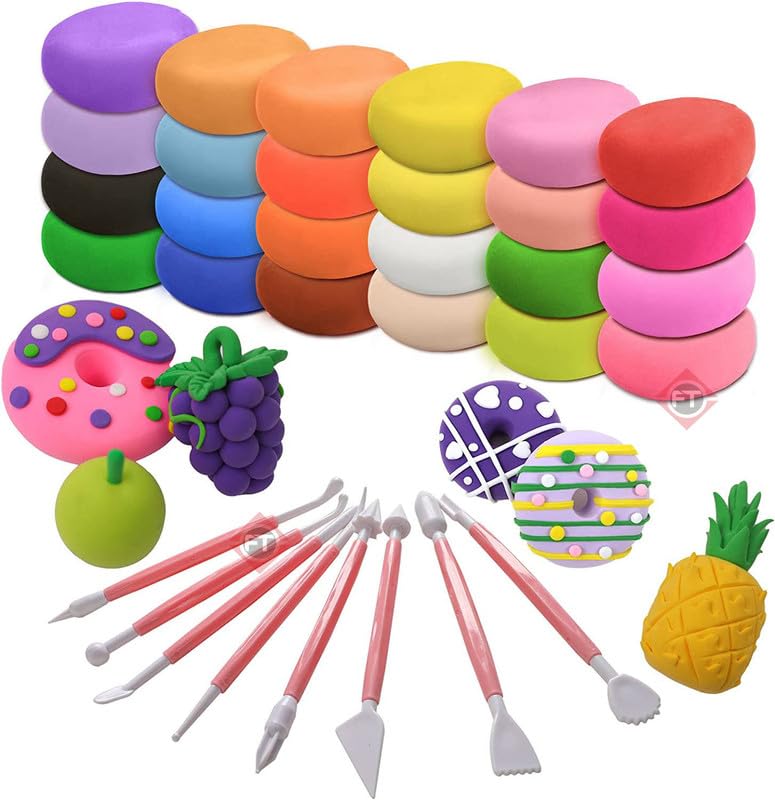 Firstly 12 pcs Air Dry Clay, Modeling Clay for Kids DIY Starter Kits, Non-Toxic, Non-Sticky, with 8 Sculpting Tools, Ideal Gift for Boys and Girls (B0C9F3GXCJ) Amazon Price History, Amazon Price Tracker