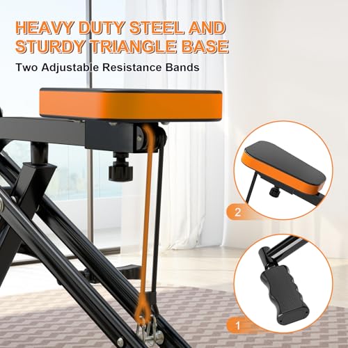 Image of Squat Machine for Home, Squat Assist Trainer with Adjustable Resistance, Foldable Rowing Machine, LCD Display, Exercise Trainer with 265LBS Capacity for Glutes Legs Workout