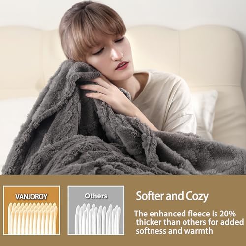VANJOROY Fleece Blanket Large Throw for Sofa and Bed,400 GSM Lightweight Blanket - Image 4