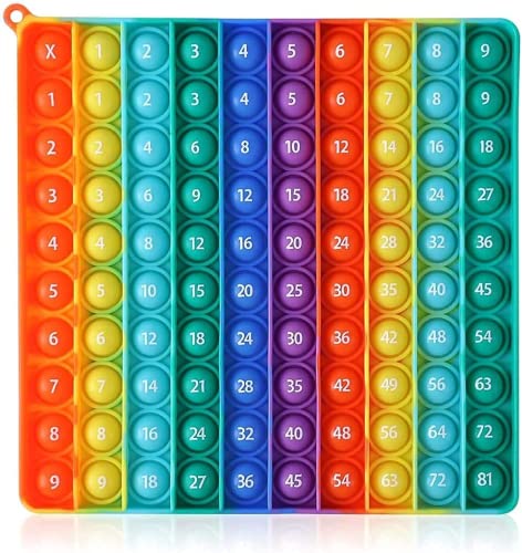 プッシュポップ数字 バブル 大きいサイズ 20cm キーホルダー付き ストレス解消 グッズ スクイーズ 知育玩具 減圧 おもちゃ シリコン 正方形 四角い 可愛い