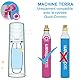 SodaStream Terra Sprudelwassermaschine Best-Seller | Pack 1 Flasche 1 l + 1 Gasnachfüller 60 l zum Anklemmen | Rot