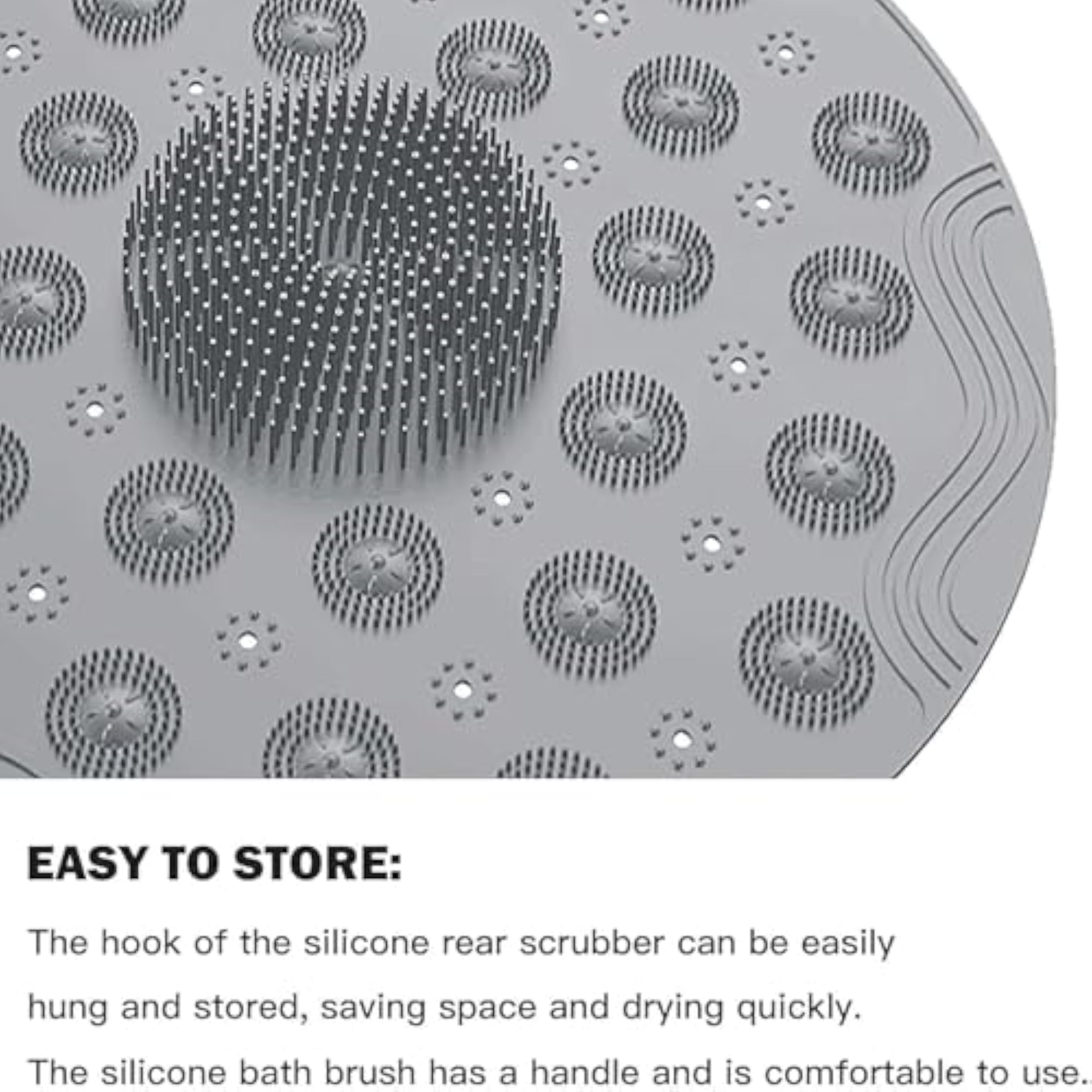 Portable Foot Brush Scrubber, Anti-Slip Shower Mat
