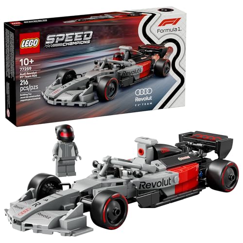 LEGO Speed Champions Audi Revolut F1 Team R26 Race Car Toy - Building Sets for Boys & Girls, Ages 10+ - F1 Car Kit for Display or Play - Gift for Birthdays - 77259