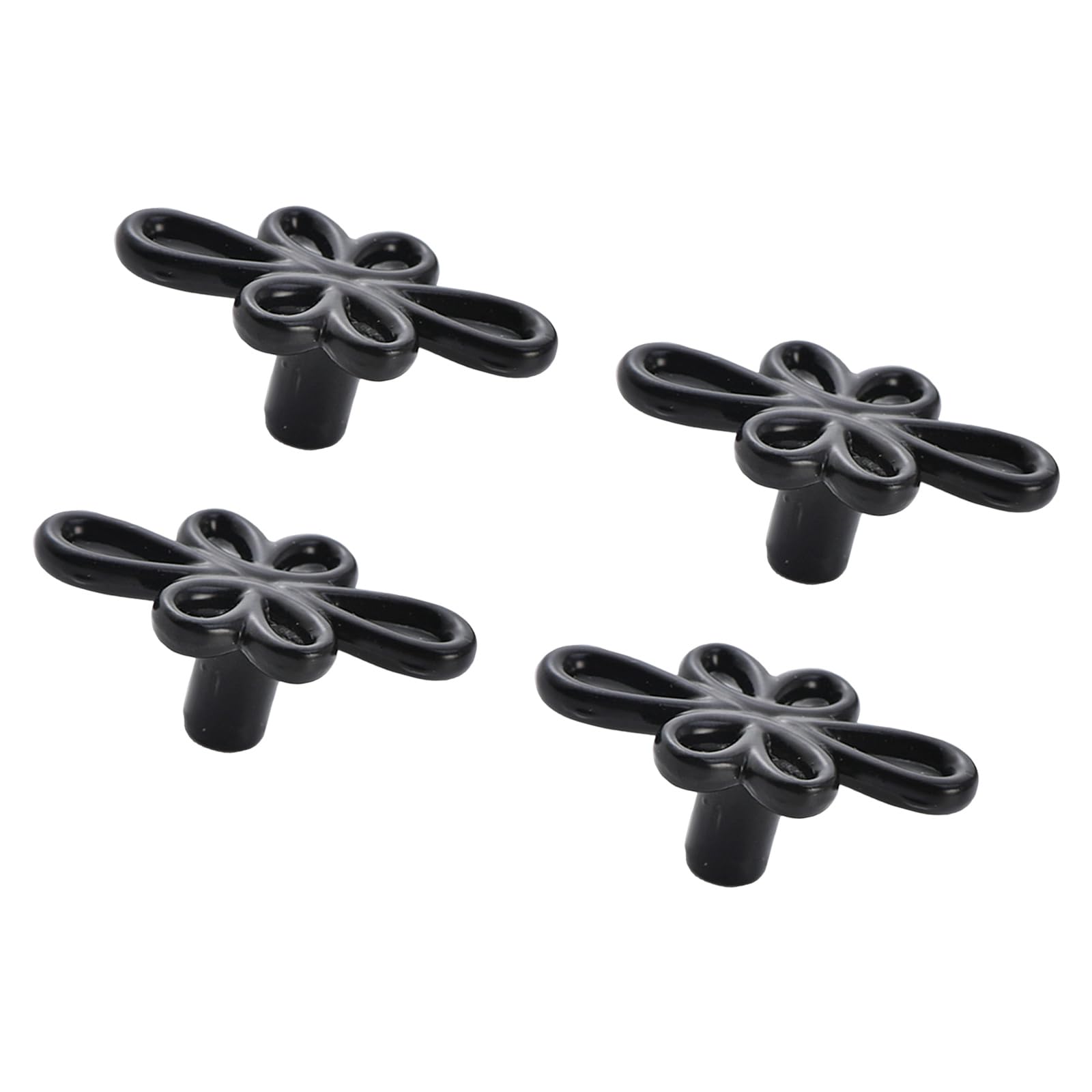 Tsophreniq Black 4Pcs Creative Hardware Handles Easy-Install For Dressers Storage Antique Drawer Handles Set