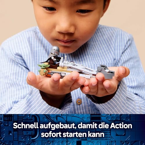 LEGO Star Wars Der Mandalorianer und Grogu auf ihrem Speeder Bike 75436 – Ansicht 4