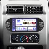 4+64G Android 15 Car Radio for Jeep Wrangler 2003-2006 & Dodge RAM 2002-2006 & Jeep Grand Cherokee 1999-2004 with CarPlay/Android Auto, 6.6'' Touch Screen Car Stereo with GPS, WiFi, Backup Camera