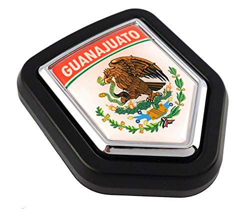 Image of Guanajuato Mexico flag car truck black Shield Grill Badge grille mount emblem country state