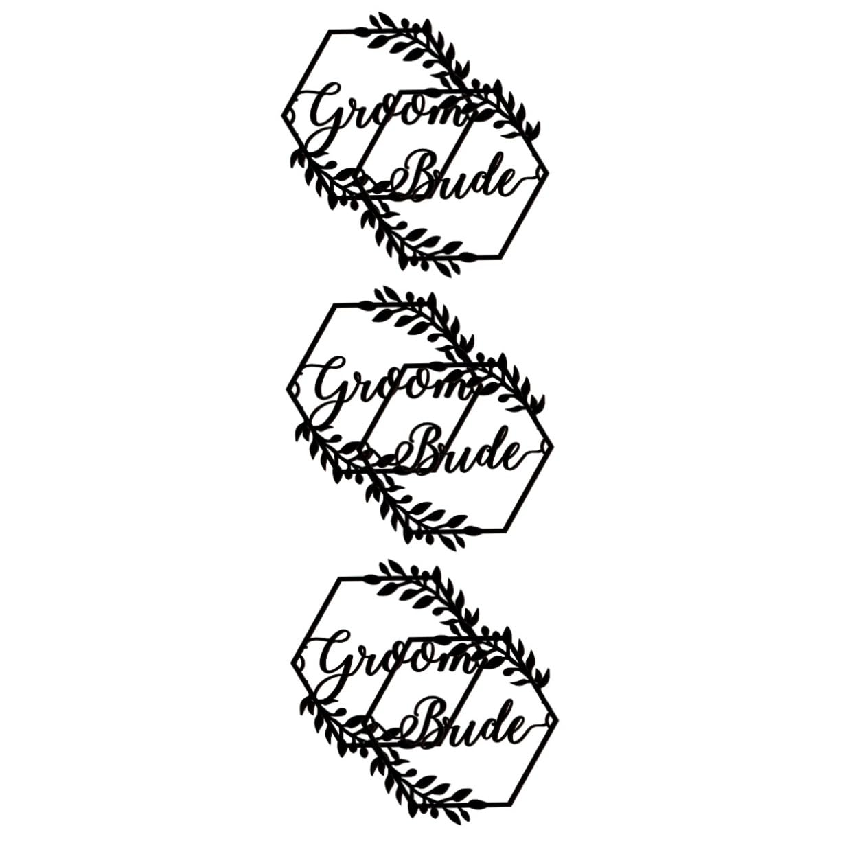STOBAZA 3sätze Hochzeitsstuhl-schild Für Braut Und Bräutigam Elegante Dekoration Für Verlobungsfeiern Hochzeiten Und Bankette Charmante Holzschilder Mit Schleifen Für Frisch