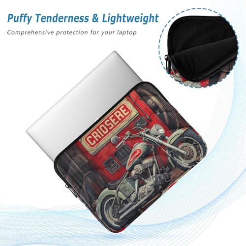 Funda para portátil 13-14 pulgadas impermeable estilo motocicleta miniatura 5