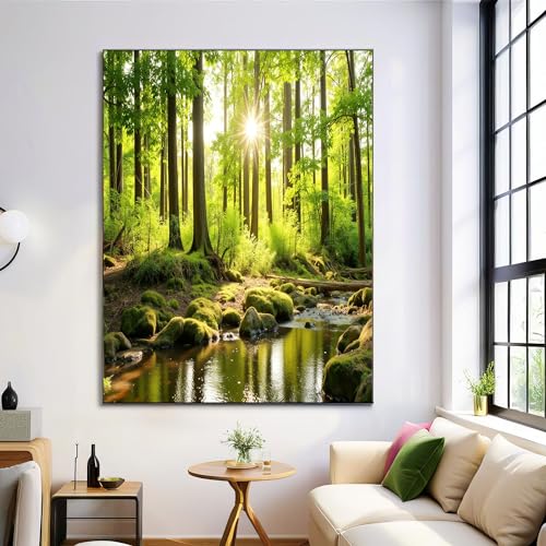 Affiche Décoration Scène De Forêt Naturelle GDJSMIN Grand Format