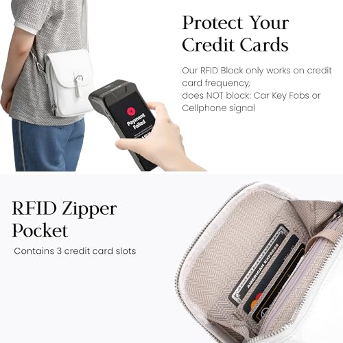 befen Genuine Leather Small Crossbody Bags for Women Cross Body Bag Purses Cell Phone Purse for Travel with RFID Card Slots3