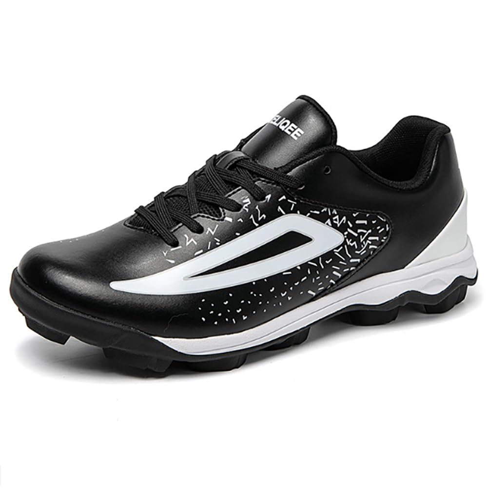Chaussures de Baseball Respirantes Tige synthétique Flux d'air Crampons en Caoutchouc pour entraînement Sports de Terrain Hommes Femmes