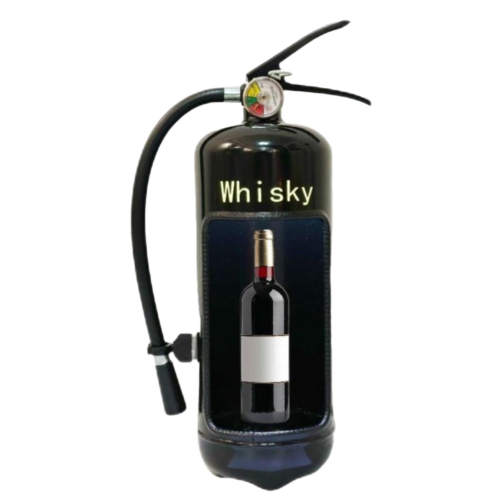 Sostenedor del vino extintor,Extintor Dispensador de vino | Sistema de almacenamiento de vino para el hogar,Caja de vino de armario de hierro creativo para decoración y decoración del hogar