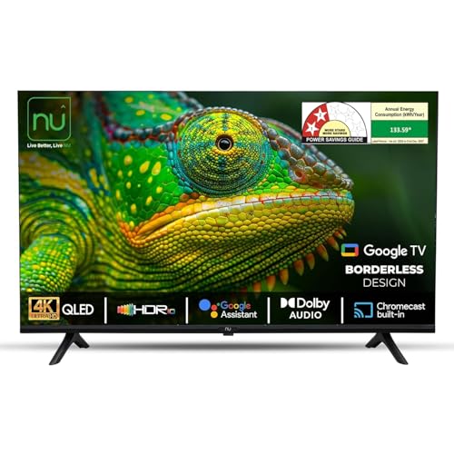 Image of NU 108 cm (43 Inches) New 2025 Borderless Series 4K QLED Smart Google TV LED43QUGNX