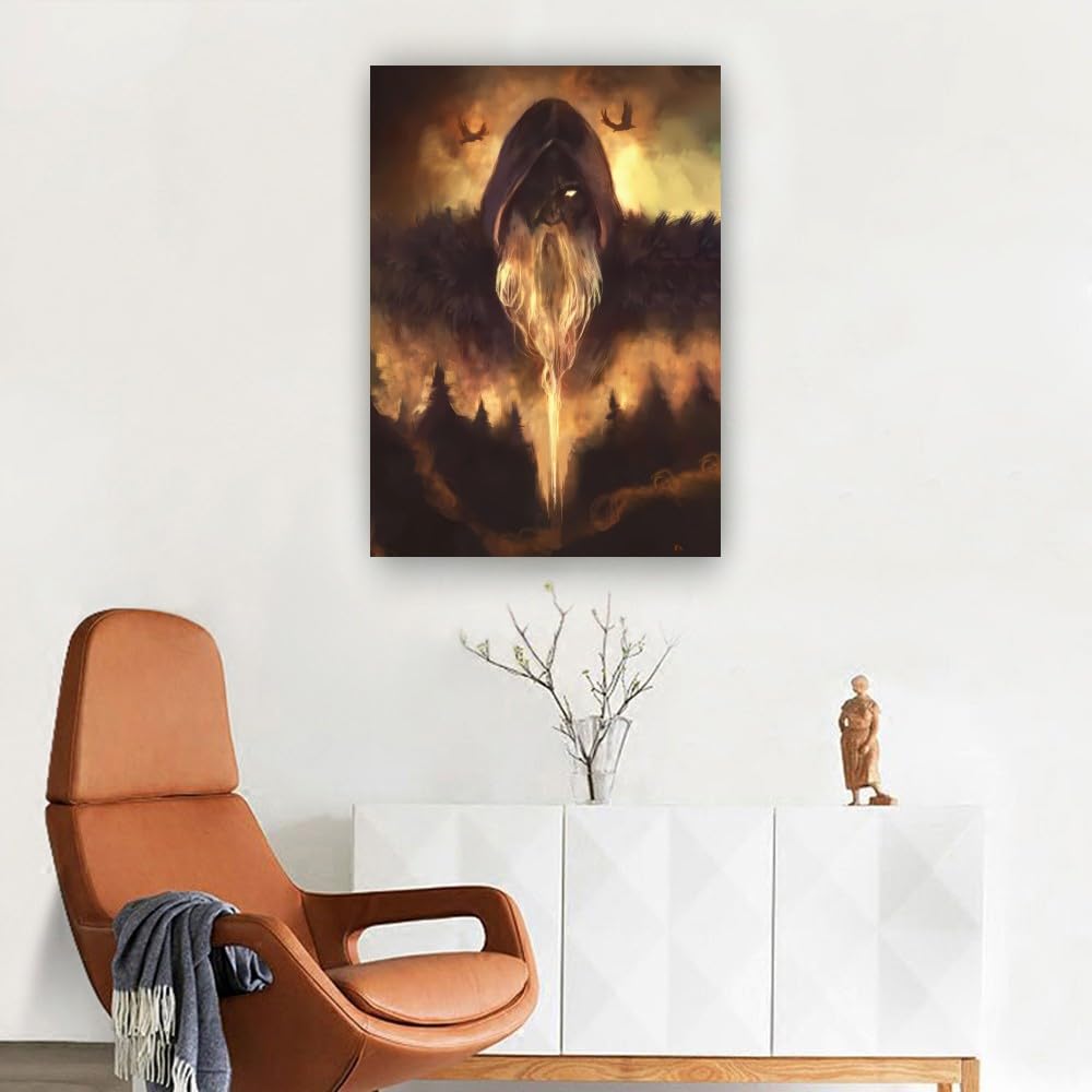 Stantini Old Norse Mythology Odin Poster Wall Art Painting