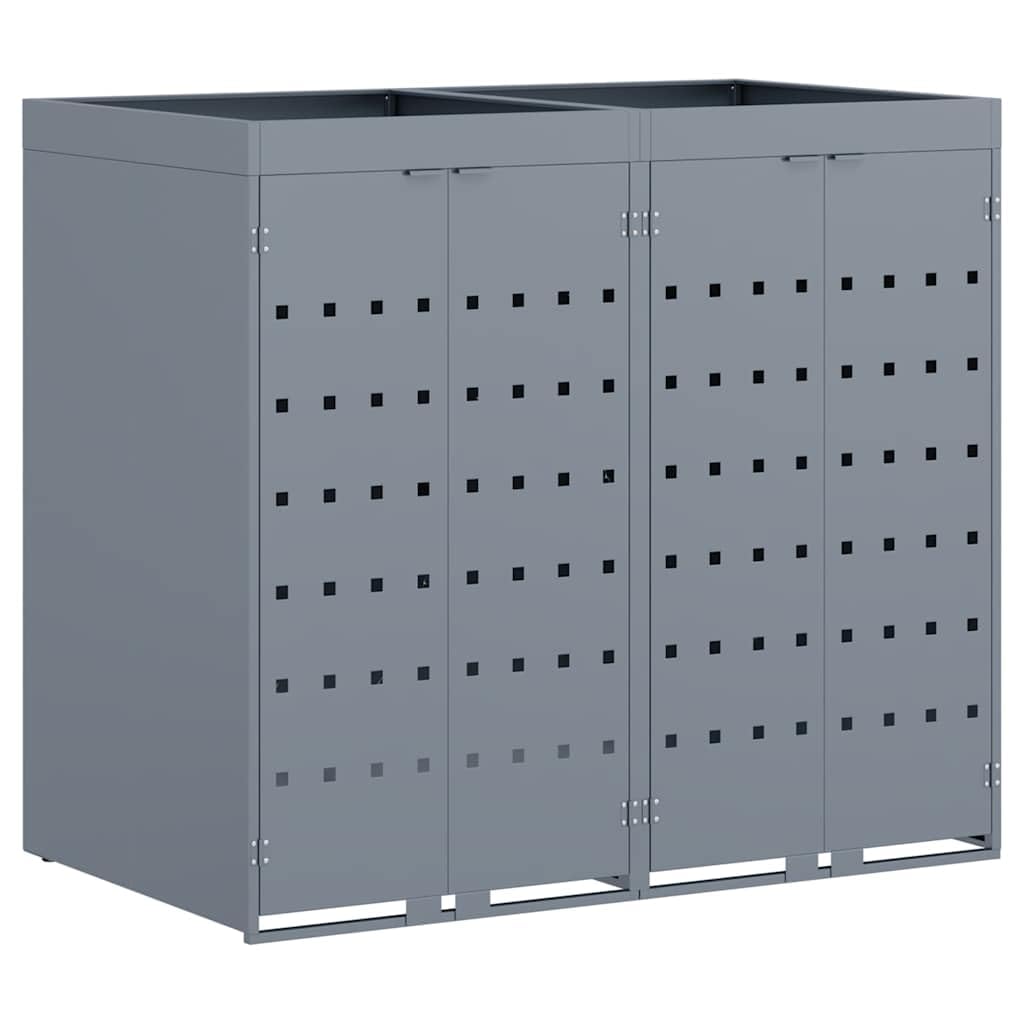 Genérico Almacenamiento de Cubos Wheelie para 2 Cubos Gris Claro,Casa y jardín,Productos del hogar,Accesorios para contenedores de residuos,Soportes para contenedores de residuos-3394748
