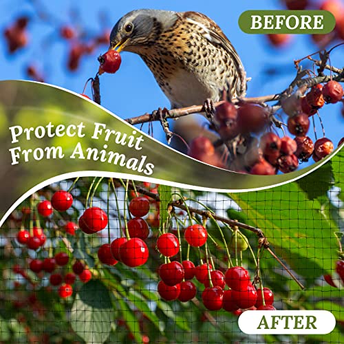 Windyun 6 Pack Deer Bird Fence Netting For Garden 7 X 100 Feet Chicken Poultry Netting Black Netting With 300 Pcs Cable Ties For Protection Fruit Trees Vegetables Plants From Animals #TOP5