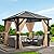 GAOMON 10x10ft Gazebo, Hardtop Outdoor Canopy Aluminum Frame Permanent Gazebo with Netting and Curtains, Polycarbonate Garden Tent for Patio, Lawn, Backyard, Deck (10'x10')