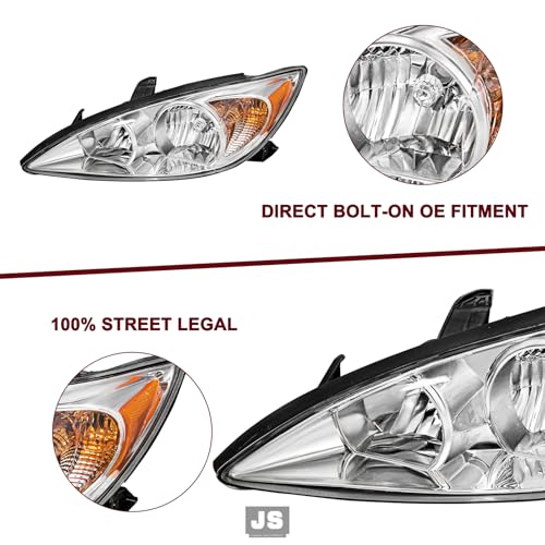 Image of JSBOYAT Headlight Assembly Fits for 2002 2003 2004 Toyota Camry SE /LE /XLE