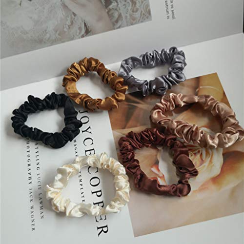 PIXNOR 12 Pcs Cabelo Scrunchies LaÃ§os de Cabelo Arcos Cordas de Cabelo Macio Pequenas Faixas de Cab