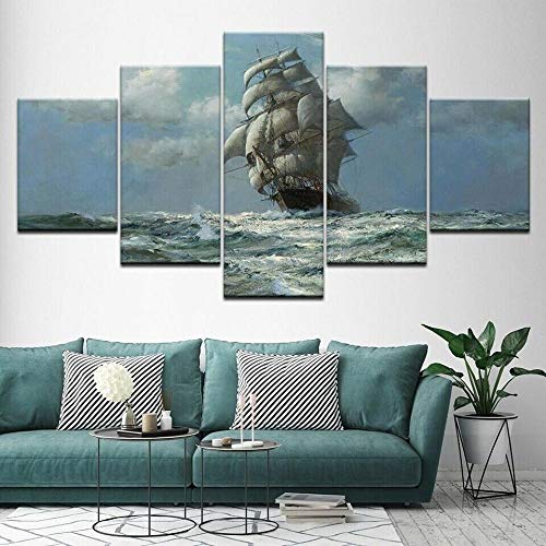 Toile impression affiche murale grand format vieux voilier Myrdsio
